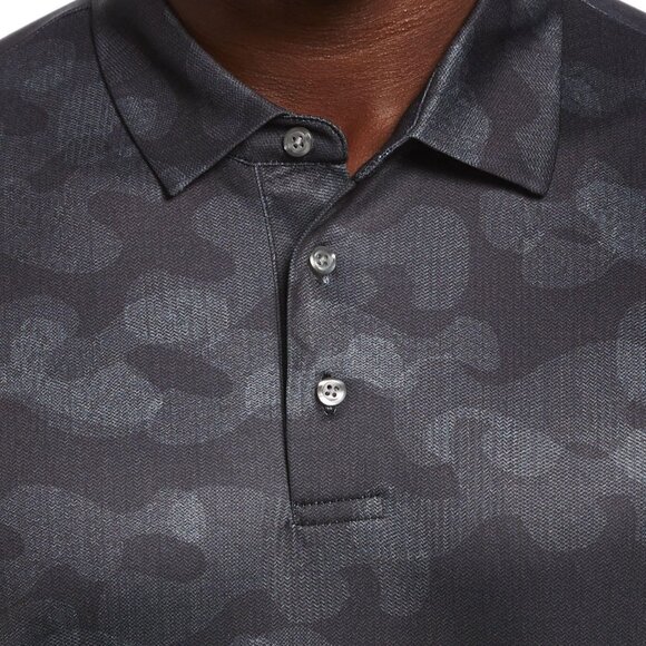 PGA Tour Men S Golf Performance 3 Button Placket Polo Shirt Caviar XXL - Picture 2 of 7